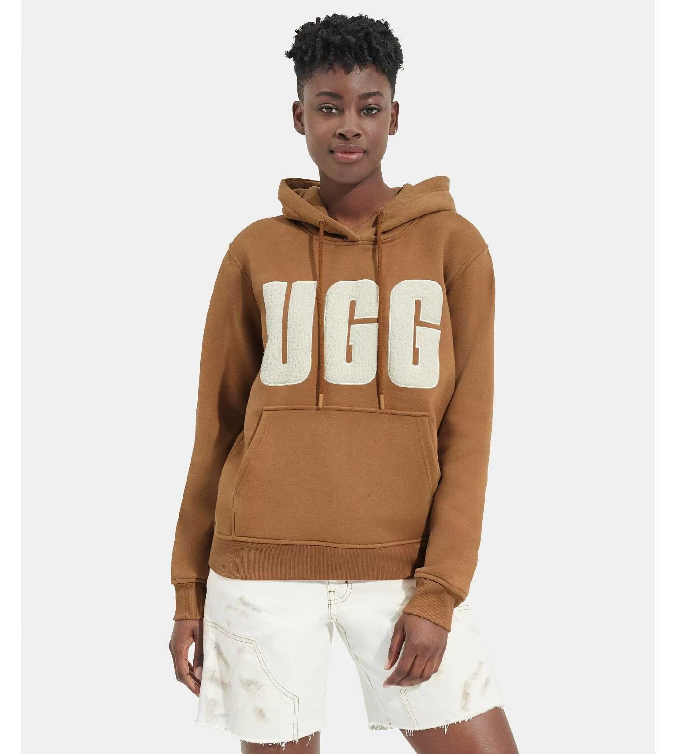 Rey fluff Logo Kapuzenpullover>UGG Online